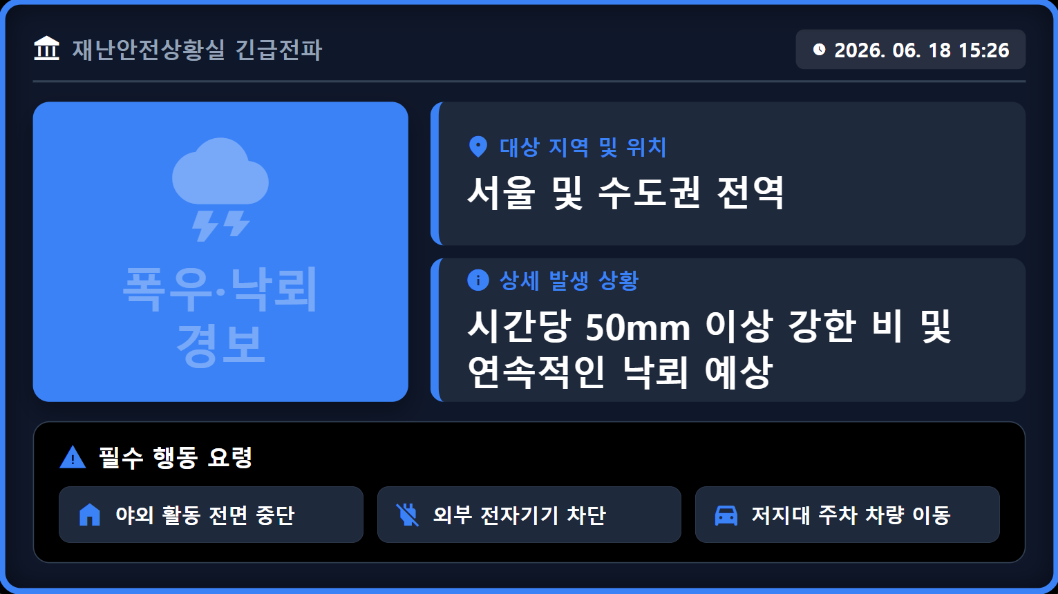GAON V1.0 지능형 재난안전알리미 Player 상세 이미지